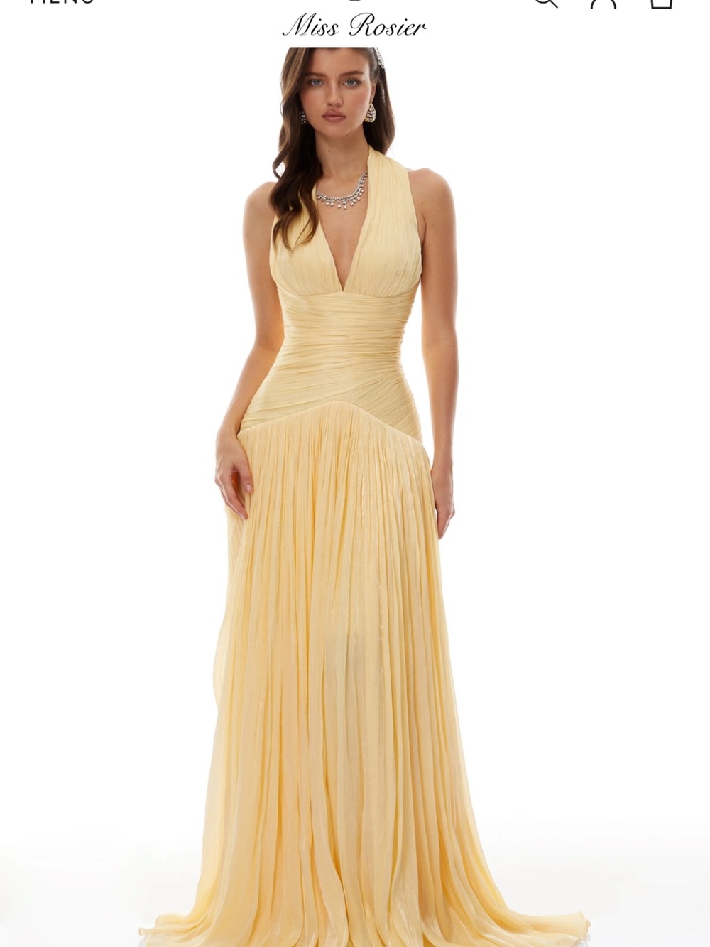 Uranie Yellow Gathered Maxi Dress